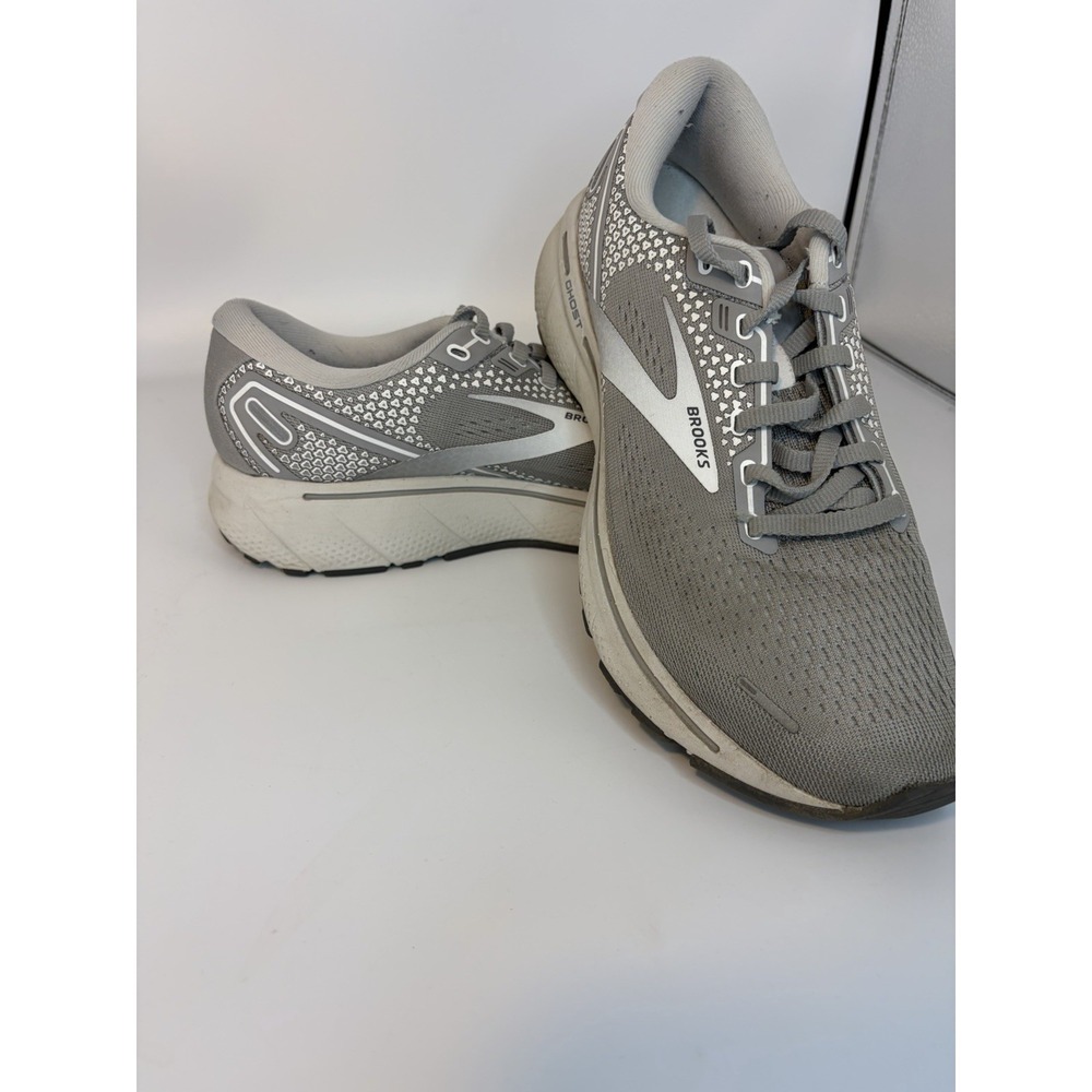 Brooks Ghost 14 Running Shoes Women Size 9 Gray Comfort Cushion Sneakers